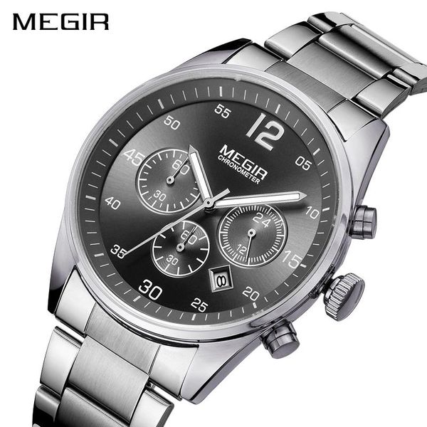 wristwatches megir stainless steel strap men classic fashion business black white watches waterproof chronograph quartz male, Slivery;brown
wristwatches megir stainless steel strap men classic fashion business black white watches waterproof chronograph quartz male, Slivery;brown