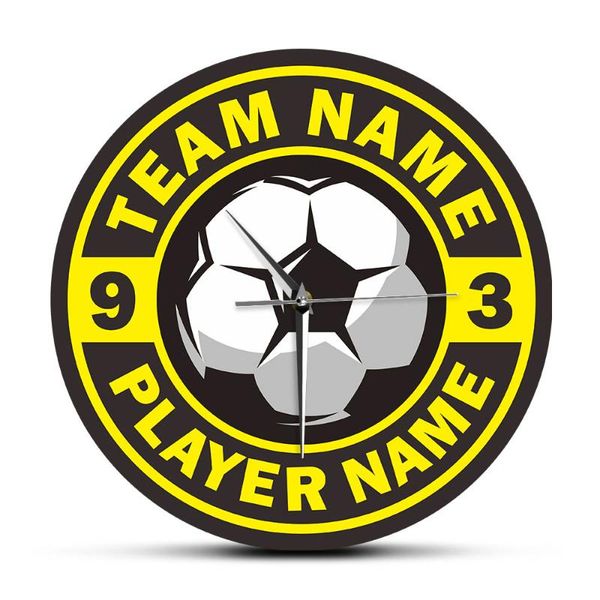 wall clocks soccer ball personalized team name and player clock watch modern design football lover fans gift mute horologe
wall clocks soccer ball personalized team name and player clock watch modern design football lover fans gift mute horologe