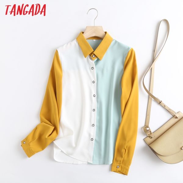 women retro elegant color block blouse long sleeve chic female ol shirt blusas femininas bc33 210416, White
women retro elegant color block blouse long sleeve chic female ol shirt blusas femininas bc33 210416, White