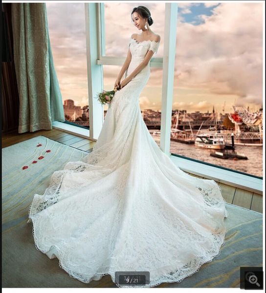 2021 latest style white lace mermaid wedding dress off the shoulder short sleeve v neck court train bridal gowns curvy shape bride dresses c
2021 latest style white lace mermaid wedding dress off the shoulder short sleeve v neck court train bridal gowns curvy shape bride dresses c