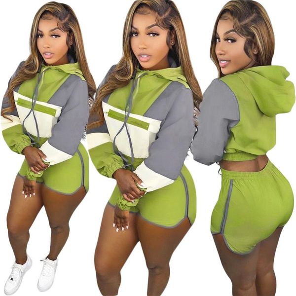 women's tracksuits casual two-piece spring and summer hooded sweater stitching striped sports long-sleeved suit, Gray
women's tracksuits casual two-piece spring and summer hooded sweater stitching striped sports long-sleeved suit, Gray
