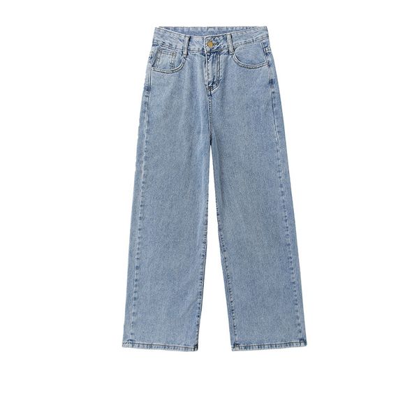2021jeans women loose high waist straight high waist pants solid color wide legs retro loose womens denim trousers thin section, Blue
2021jeans women loose high waist straight high waist pants solid color wide legs retro loose womens denim trousers thin section, Blue