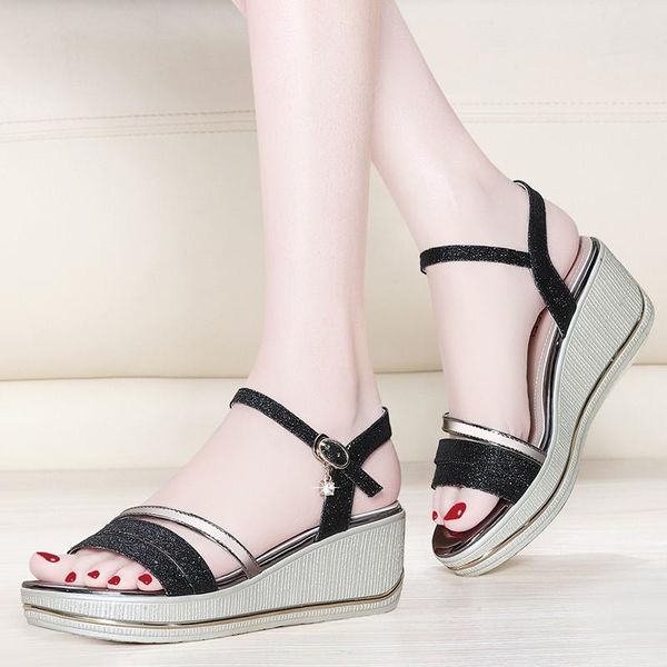 dress shoes women sandals concise fashion ankle strap woman open toe wedges heels women's buckle pumps high yg-a0190, Black
dress shoes women sandals concise fashion ankle strap woman open toe wedges heels women's buckle pumps high yg-a0190, Black