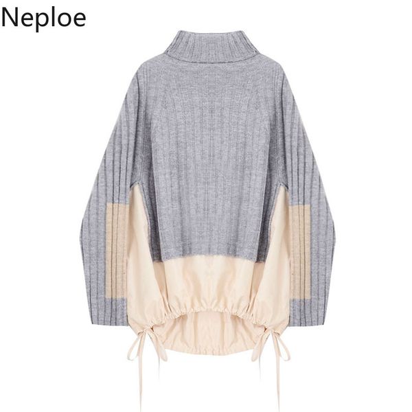neploe patchwork turtleneck sweaters for women chic drawstring knitted pullovers coat winter clothes oversized sueter mujer 210422, White;black
neploe patchwork turtleneck sweaters for women chic drawstring knitted pullovers coat winter clothes oversized sueter mujer 210422, White;black