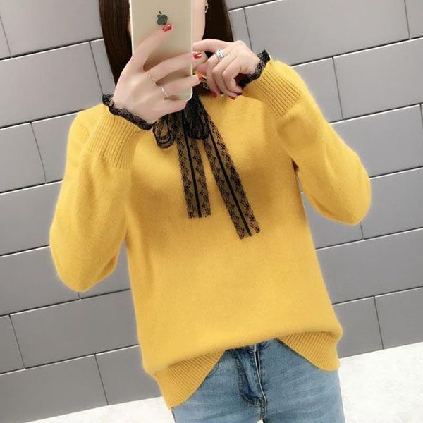 clothing knitted blouses shirts autumn women sweaters bow neck long sleeveknit loose 76h, White;black
clothing knitted blouses shirts autumn women sweaters bow neck long sleeveknit loose 76h, White;black