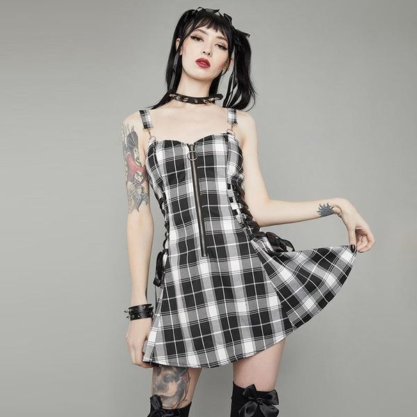 casual dresses gothic clothes lattice drawstring camisole zipper dress sweet youth girl summer for women 2021, Black;gray
casual dresses gothic clothes lattice drawstring camisole zipper dress sweet youth girl summer for women 2021, Black;gray