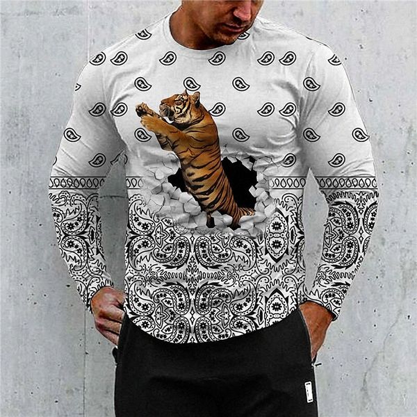 men's t shirt 3d print graphic prints tiger crew neck daily holiday print long sleeve casual designer big and tall light gray h5bc#, White;black
men's t shirt 3d print graphic prints tiger crew neck daily holiday print long sleeve casual designer big and tall light gray h5bc#, White;black