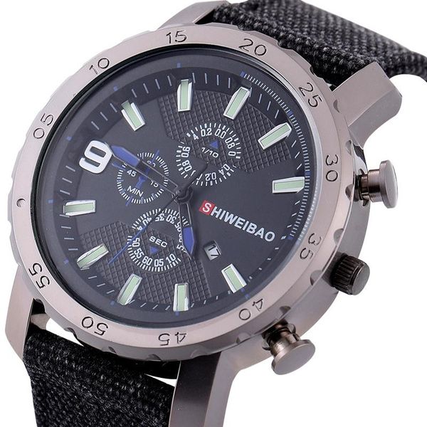 men's business watches canvas casual clocks fashion quartz wristwatches, Slivery;brown
men's business watches canvas casual clocks fashion quartz wristwatches, Slivery;brown