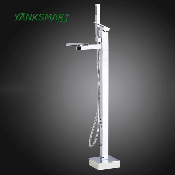 bathroom bathtub chrome polished waterfall shower mixer faucet +handheld sparyer floor mount standing tap sets
bathroom bathtub chrome polished waterfall shower mixer faucet +handheld sparyer floor mount standing tap sets