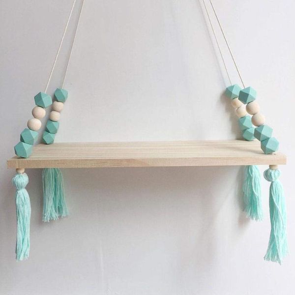 wooden wall-mounted shelf with tassels nordic wall board ornaments room decoration beads green decorative objects & figurines
wooden wall-mounted shelf with tassels nordic wall board ornaments room decoration beads green decorative objects & figurines