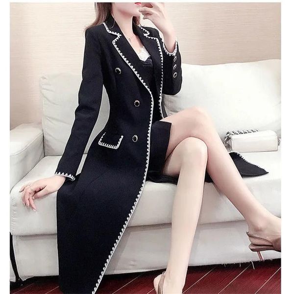 women's trench coats autumn black windbreaker women mid-length british style slim-fit korean temperament jacket 2021 winter long coat a, Tan;black
women's trench coats autumn black windbreaker women mid-length british style slim-fit korean temperament jacket 2021 winter long coat a, Tan;black