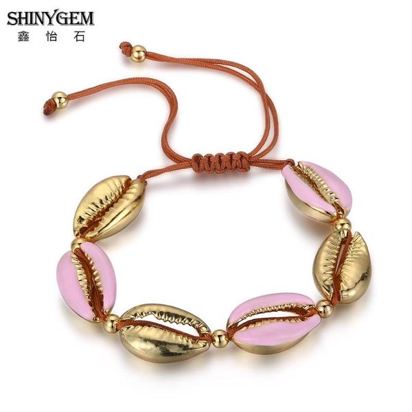 charm bracelets shinygem natural cowrie shell pink gold seashell adjustable handmade bohemian boho for women, Golden;silver
charm bracelets shinygem natural cowrie shell pink gold seashell adjustable handmade bohemian boho for women, Golden;silver