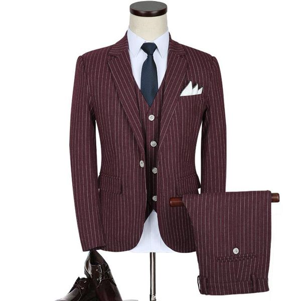 (suit + pants vest) 2021 men's business casual striped blazer three-piece plus size m-3xl 4xl 5xl suits & blazers, White;black
(suit + pants vest) 2021 men's business casual striped blazer three-piece plus size m-3xl 4xl 5xl suits & blazers, White;black