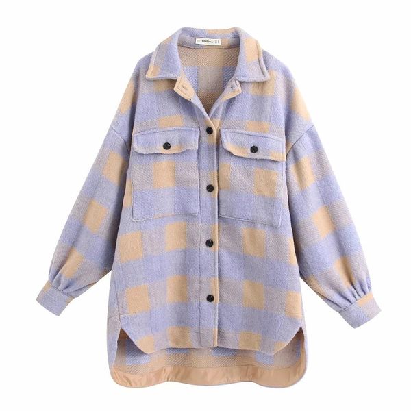 vintage lattice long jacekt coat women autumn shirt jacket oversized woolen coat pockets asymmetric female outwear chic 210521, Black;brown
vintage lattice long jacekt coat women autumn shirt jacket oversized woolen coat pockets asymmetric female outwear chic 210521, Black;brown