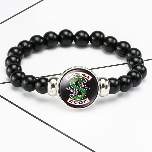 black riverdale-beads bracelet men jewelry elastic riverdales-pattern charm double head snake beaded bracelets bangle, Golden;silver
black riverdale-beads bracelet men jewelry elastic riverdales-pattern charm double head snake beaded bracelets bangle, Golden;silver