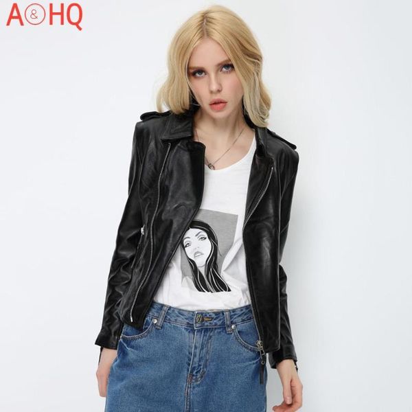 women's leather & faux women black lambskin genuine jackets autumn slim short motorcycle biker coats ladies real outwear chaqueta mujer
women's leather & faux women black lambskin genuine jackets autumn slim short motorcycle biker coats ladies real outwear chaqueta mujer
