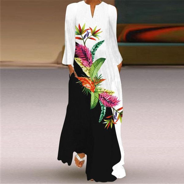 casual dresses women's autumn winter fashion printed long-sleeved low-cut evening party maxi loose dress vestidos d722#, Black;gray
casual dresses women's autumn winter fashion printed long-sleeved low-cut evening party maxi loose dress vestidos d722#, Black;gray