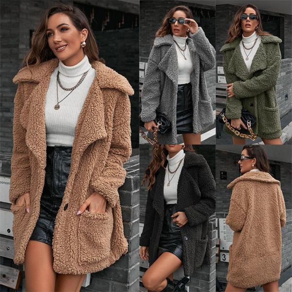 women's fur & faux winter women coat fleece sherpa fleece long cardigan autumn warm streetwear ladies teddy puff windbreaker jacket bro, Black
women's fur & faux winter women coat fleece sherpa fleece long cardigan autumn warm streetwear ladies teddy puff windbreaker jacket bro, Black