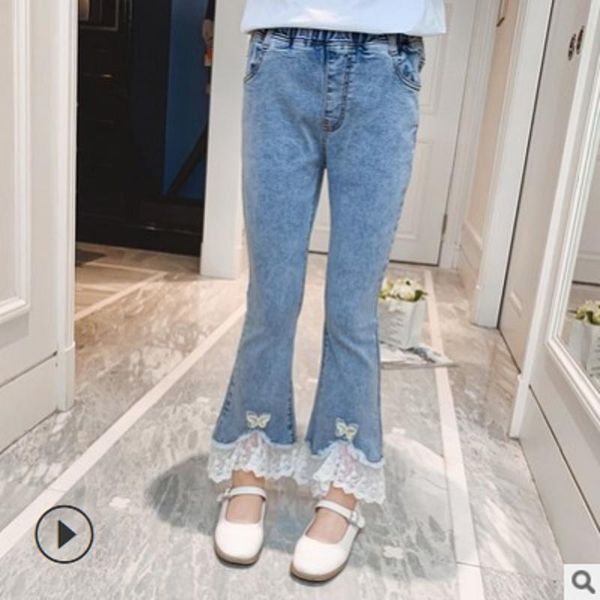 jeans children's fashion 2021 autumn/spring kids leisure trousers girls butterfly lace pants denim blue color size4-14 ly228
jeans children's fashion 2021 autumn/spring kids leisure trousers girls butterfly lace pants denim blue color size4-14 ly228