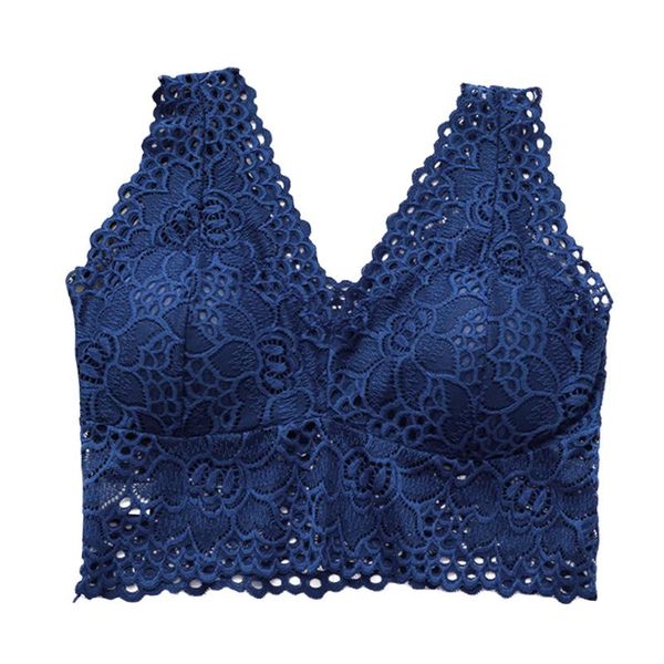 women's tanks & camis underwear breathable lace bra women tank vest gather floral wire nylon padded crochet beautiful back, White
women's tanks & camis underwear breathable lace bra women tank vest gather floral wire nylon padded crochet beautiful back, White