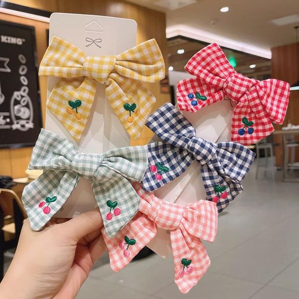 hair accessories spring summer embroidered fruit cherry bow plaid clip children's girl's liu hai jewelry, Slivery;white
hair accessories spring summer embroidered fruit cherry bow plaid clip children's girl's liu hai jewelry, Slivery;white
