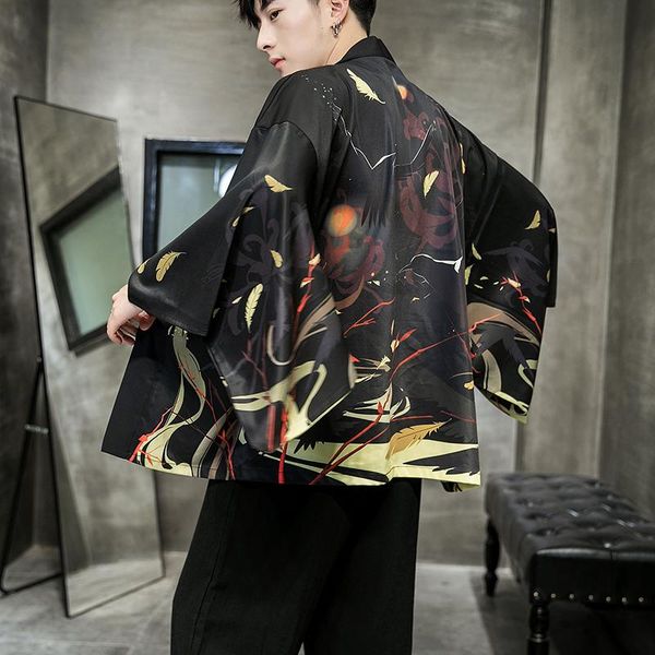 men's casual shirts large size men japanese kimono cardigan harajuku shirt streetwear hawaiian, White;black
men's casual shirts large size men japanese kimono cardigan harajuku shirt streetwear hawaiian, White;black