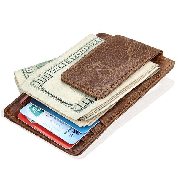 genuine leather money clip for men slim portable wallet front pocket magnetic case holder wallets, Red;black
genuine leather money clip for men slim portable wallet front pocket magnetic case holder wallets, Red;black