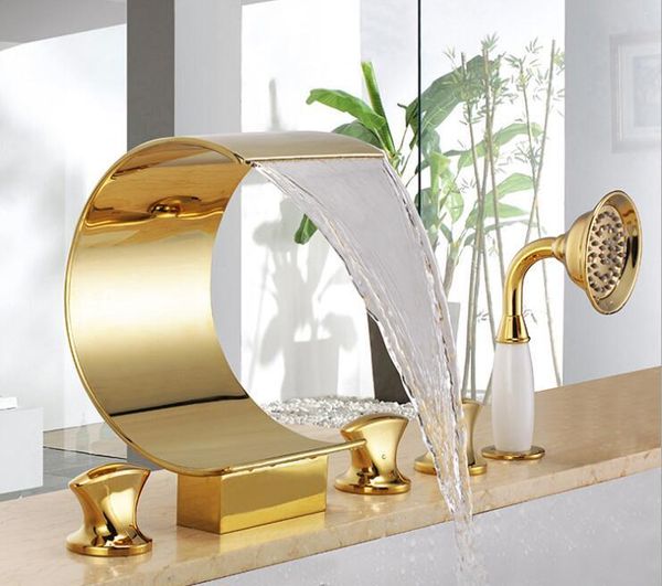 luxury golden all brass gold five holes three handles bathroom bathtub faucet modern sink faucets
luxury golden all brass gold five holes three handles bathroom bathtub faucet modern sink faucets