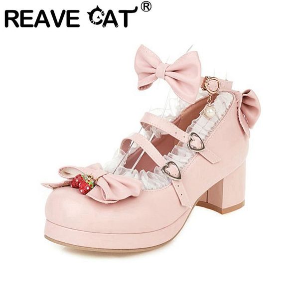 dress shoes reave cat ladies sweet pearl lolita princess pumps lace round toe square heels 4cm buckle pu big size 30-48 party a3260, Black
dress shoes reave cat ladies sweet pearl lolita princess pumps lace round toe square heels 4cm buckle pu big size 30-48 party a3260, Black