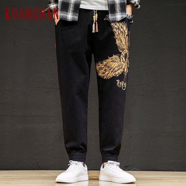 men's pants kuangnan eagle print men joggers trousers streetwear sweatpants harem 5xl 2021 autumn, Black
men's pants kuangnan eagle print men joggers trousers streetwear sweatpants harem 5xl 2021 autumn, Black