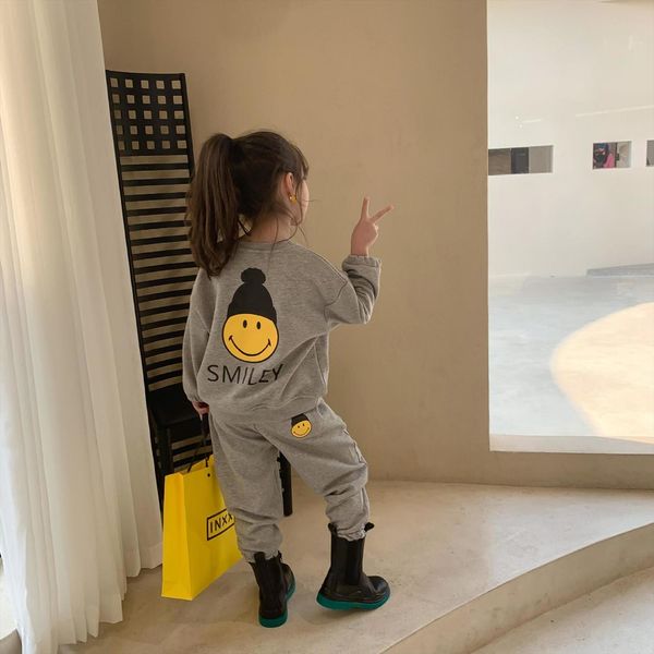 Spring Arrival Girls Long Sleeve Cartoon Smile Sets Kids Top Pants Girl Clothes, White
Spring Arrival Girls Long Sleeve Cartoon Smile Sets Kids Top Pants Girl Clothes, White