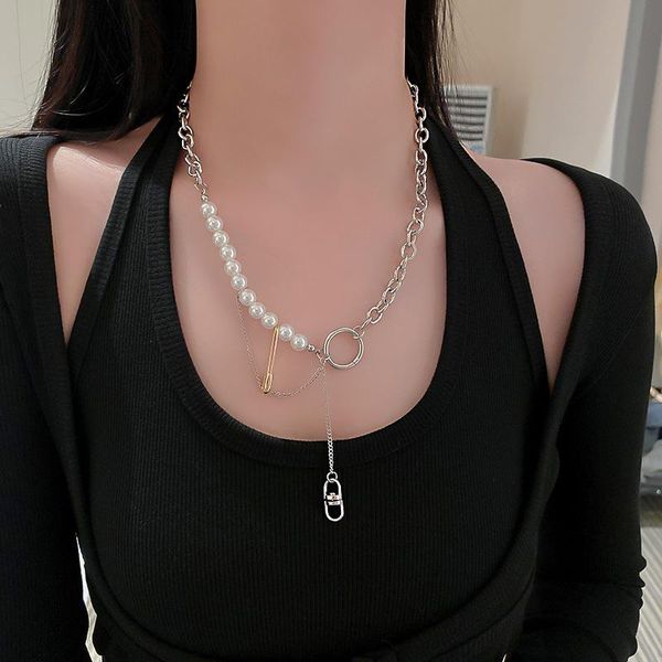 chains states brooch pearl chain stitching necklace ins hip-hop tide restoring ancient ways collarbone accessories, Silver
chains states brooch pearl chain stitching necklace ins hip-hop tide restoring ancient ways collarbone accessories, Silver