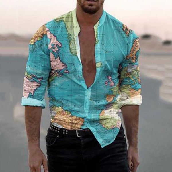 men's casual shirts hawaiian men map print long sleeve for lapel collar cool cotton mens clothing, White;black
men's casual shirts hawaiian men map print long sleeve for lapel collar cool cotton mens clothing, White;black