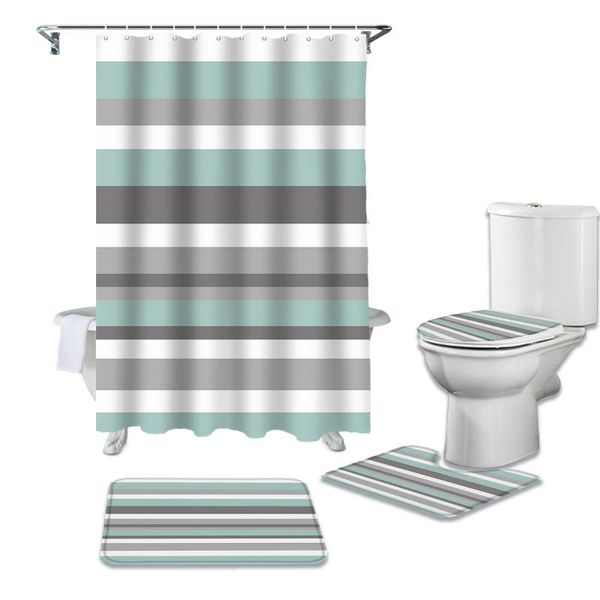 shower curtains green gray white stripes print curtain carpet cover toilet bath mat pad set bathroom home decor
shower curtains green gray white stripes print curtain carpet cover toilet bath mat pad set bathroom home decor