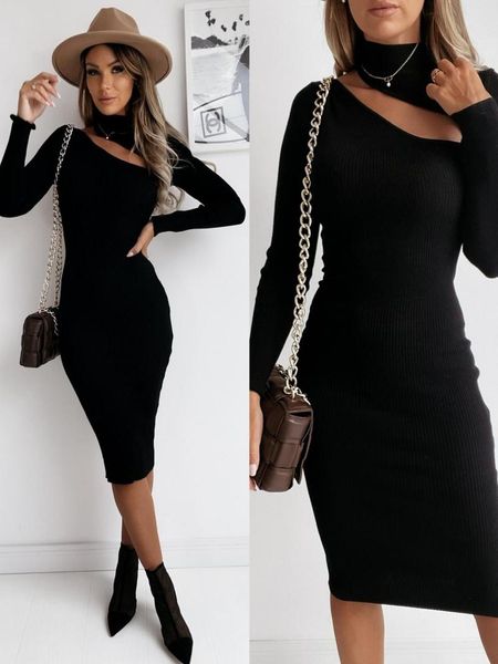 casual dresses autumn winter off the shoulder long sleeve womens knitted slim dress women solid turtleneck for donsignet, Black;gray
casual dresses autumn winter off the shoulder long sleeve womens knitted slim dress women solid turtleneck for donsignet, Black;gray