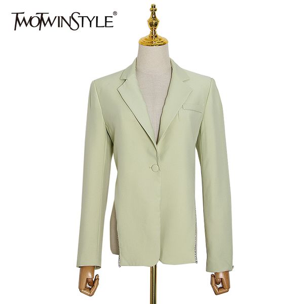 twotwinstyle backless solid blazer for women notched long sleeve casual blazers female fashionable new clothing spring 210428, White;black
twotwinstyle backless solid blazer for women notched long sleeve casual blazers female fashionable new clothing spring 210428, White;black