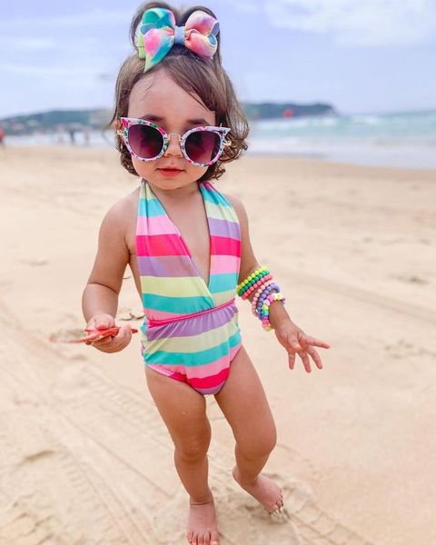 1-4years kids swimwear rainbow striped halter swimming suit cute baby girl sleeveless bodysuit toddlers bathing one-pieces, Black
1-4years kids swimwear rainbow striped halter swimming suit cute baby girl sleeveless bodysuit toddlers bathing one-pieces, Black