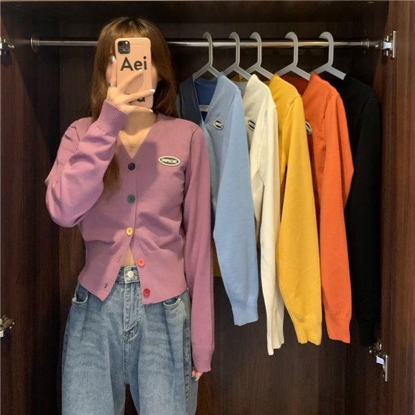 luxury women's jackets early spring autumn long sleeved knitwear women's wear 2021 v-neck loose and thin short cardigan with coat, Black;brown
luxury women's jackets early spring autumn long sleeved knitwear women's wear 2021 v-neck loose and thin short cardigan with coat, Black;brown