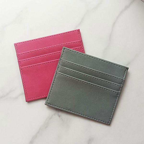 card holders 7 position edging pu leather holder ultra-thin coin purse solid color id women, Brown;gray
card holders 7 position edging pu leather holder ultra-thin coin purse solid color id women, Brown;gray