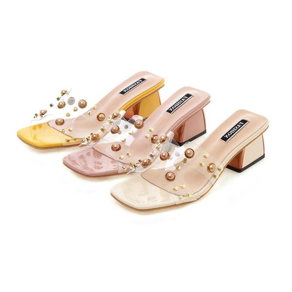 slippers 2021 women square toe simple pearls summer transparent vamp fashion girl shoes dress chunky mid-heel zapatos de mujer, Black
slippers 2021 women square toe simple pearls summer transparent vamp fashion girl shoes dress chunky mid-heel zapatos de mujer, Black