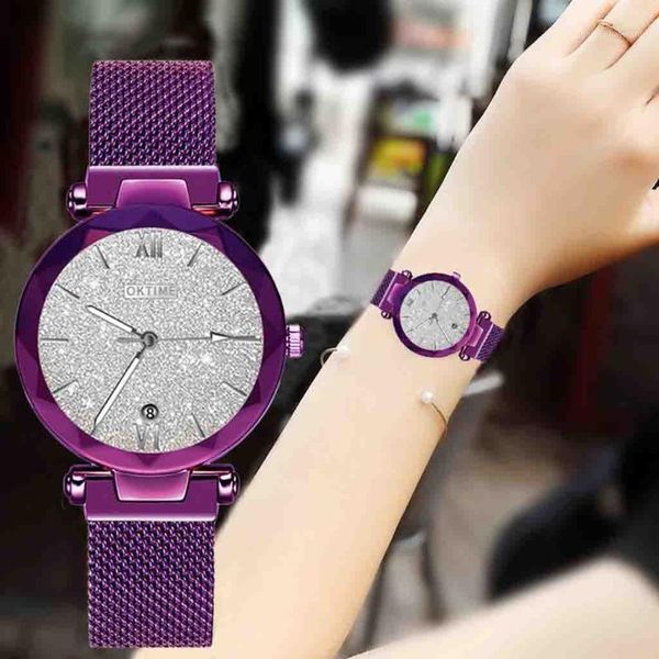 wristwatches 2021 women romantic starry sky wrist watch rose gold mesh strap designer ladies clock gfit brand drop montre femme, Slivery;brown
wristwatches 2021 women romantic starry sky wrist watch rose gold mesh strap designer ladies clock gfit brand drop montre femme, Slivery;brown