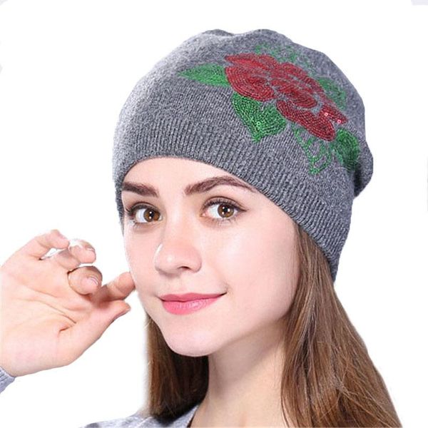 beanie/skull caps gril's winter hat cashmere knitted beanie flower embroidery women thick and warm, Blue;gray
beanie/skull caps gril's winter hat cashmere knitted beanie flower embroidery women thick and warm, Blue;gray