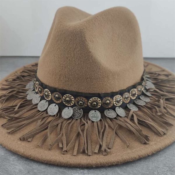wide boho women brim woilt fedora panama hat with strap gesp jazz trilby cap party formal in brown, Blue;gray
wide boho women brim woilt fedora panama hat with strap gesp jazz trilby cap party formal in brown, Blue;gray