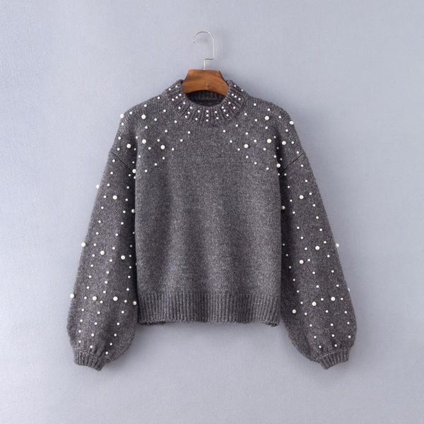 women's sweaters 2021 round collar pullovers europe brief paragraph nail loose pearl decoration turtleneck sweater zy18718, White;black
women's sweaters 2021 round collar pullovers europe brief paragraph nail loose pearl decoration turtleneck sweater zy18718, White;black