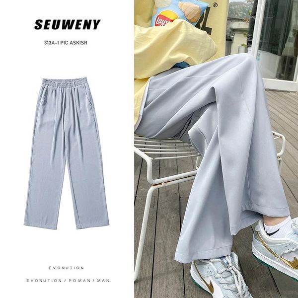 spring summer wide-leg pants men fashion solid color ice silk streetwear loose casual straight-leg mens trousers men's, Black
spring summer wide-leg pants men fashion solid color ice silk streetwear loose casual straight-leg mens trousers men's, Black