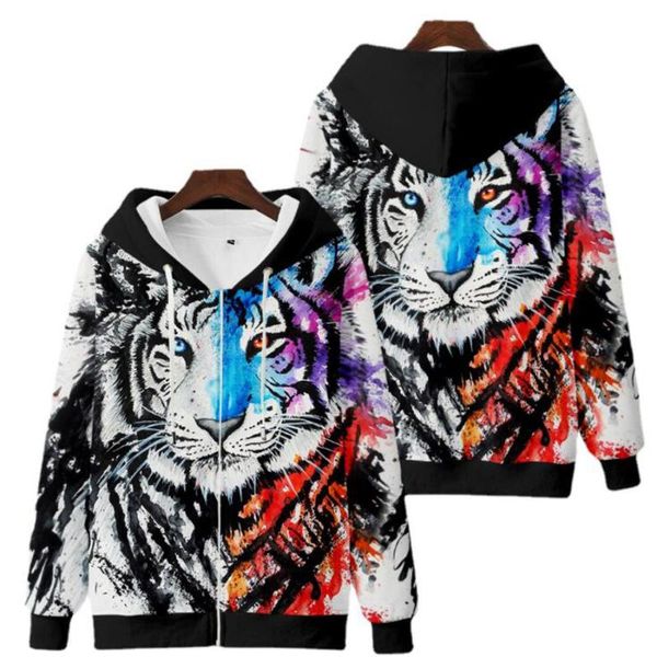 men's hoodies & sweatshirts animal tiger face 3d print oversized zip up women/men streetwear hip hop zipper hooded jacket outerwear, Black
men's hoodies & sweatshirts animal tiger face 3d print oversized zip up women/men streetwear hip hop zipper hooded jacket outerwear, Black