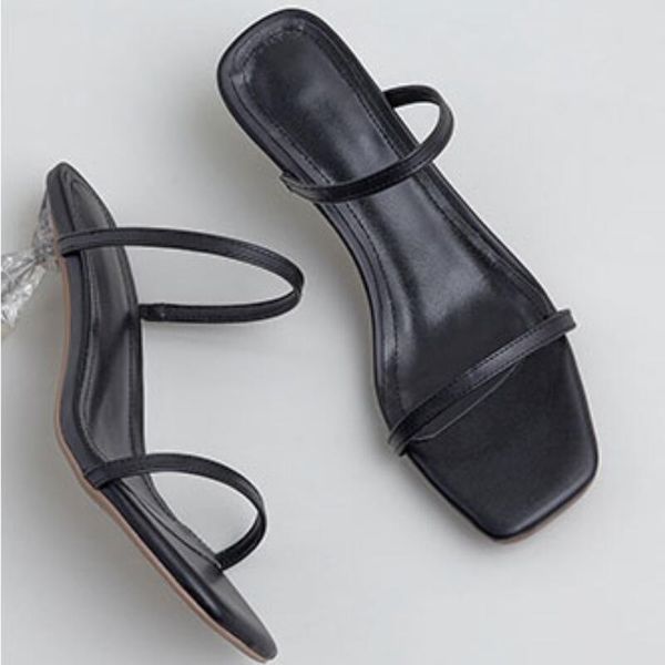 high heeled sandals womens open toe square riband soft leather casual luxury designer head solid color thin heel one word fashion summer sho, Black
high heeled sandals womens open toe square riband soft leather casual luxury designer head solid color thin heel one word fashion summer sho, Black