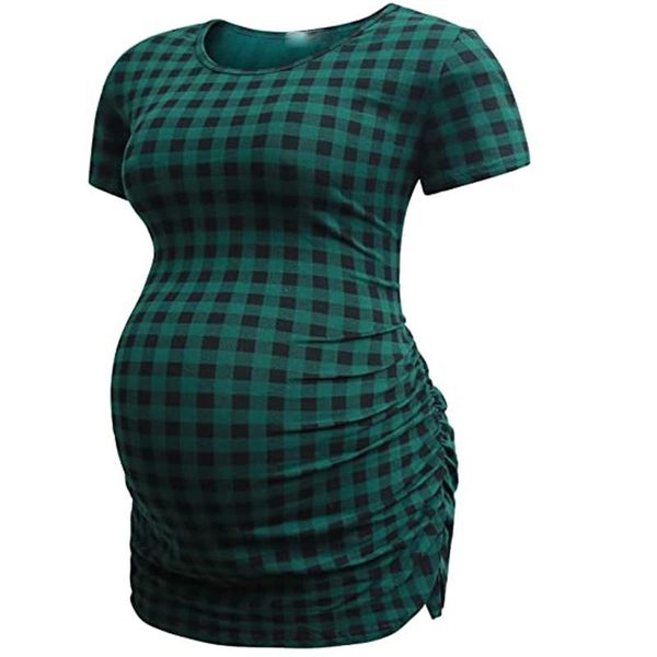 casual maternity dresses short sleeve plaid pregnant woman pregnancy clothes summer clothing, White
casual maternity dresses short sleeve plaid pregnant woman pregnancy clothes summer clothing, White