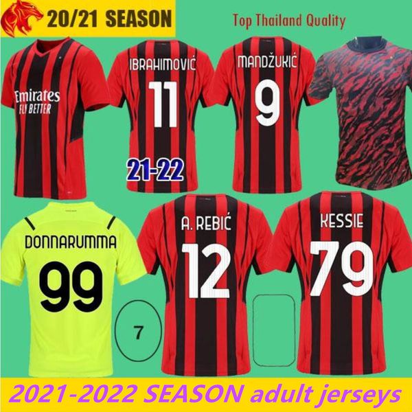 21 22 ac milan soccer jerseys ibrahimovic 2021 kessie theo mandzukic rebic football shirt donnarumma goalkeeper jersey tonali maglia da calc, Black
21 22 ac milan soccer jerseys ibrahimovic 2021 kessie theo mandzukic rebic football shirt donnarumma goalkeeper jersey tonali maglia da calc, Black
