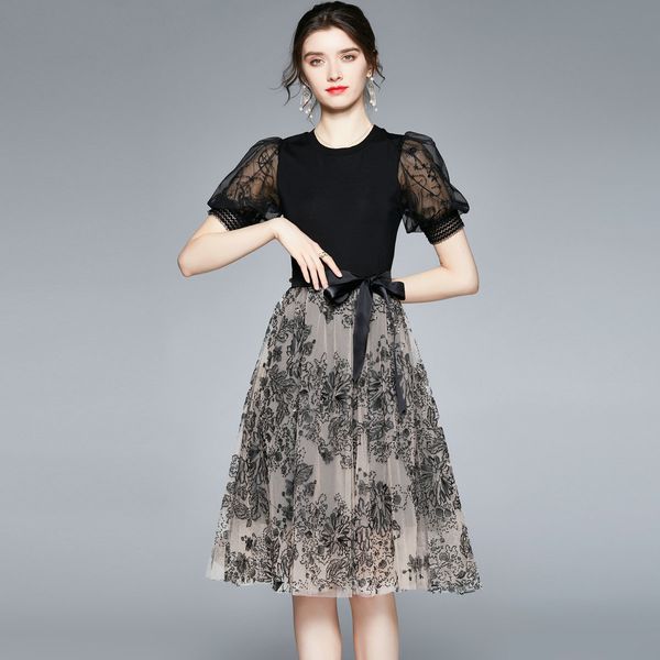 fashion lace sequins dress for women high end summer dresses termperamet noble ladies dresses party dress, Black
fashion lace sequins dress for women high end summer dresses termperamet noble ladies dresses party dress, Black